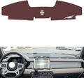 Leather Dashboard Cover Compatible with LR New Defender（No HUD）,Dash Board Cover mat Anti-Slip Sun-Proof and dust-Proof(Brown)