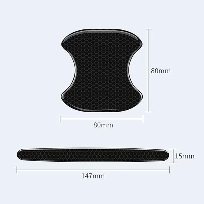 Car Door Handle Protector for Mercedes Benz GLC 2023-2025 C254,Car Door Handle Scratch Protector,Car Door Handle Bowl Sticker,Reflective Car Door Handle Bowl Sticker,Black-8pcs