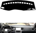 leather dashboard cover Compatible with Volvo V60 2011-2018，dash cover（black）