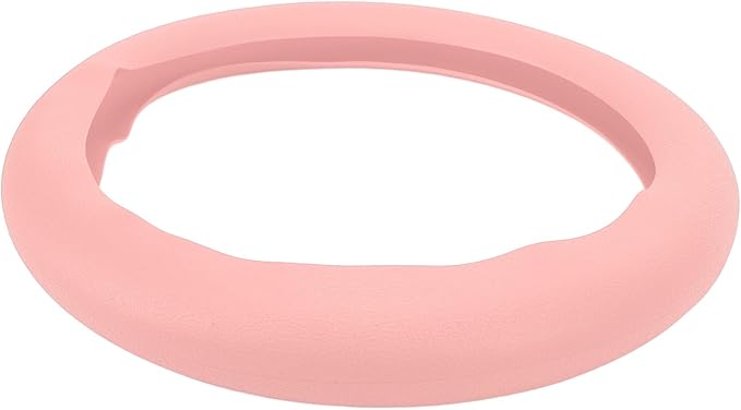 Silicone Steering Wheel Cover, Antislip Design, Sweatproof Protector for Cars, Fits Most Standard Sizes (Pink)