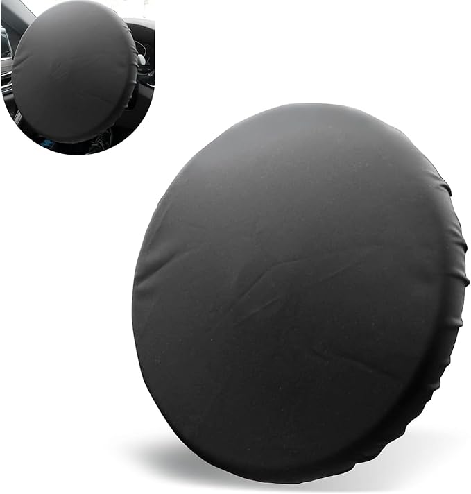 Car Steering Wheel Cover Sun Shade, Thickened Waterproof Steering Wheel Protector, All-Inclusive Protective Cover, Universal Interior Accessories for Car Truck SUV (Black)