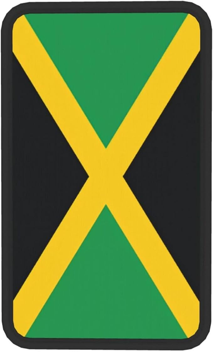 Jamaican Flag Car Center Console Cover, Universal Waterproof Armrest Pad, Soft Comfort Cushion & Scratch-Resistant Protector for Cars, SUVs and Trucks