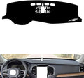 Leather Dashboard Cover Compatible with Volvo XC90（NO HUD、Center Speaker） 2015-2026，Dash Cover（Black）
