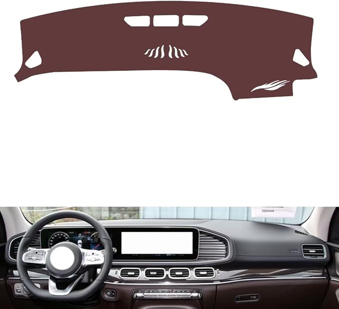 Leather Dashboard Cover Compatible with Mercedes GLS (NO HUD 20-2025，Dash Cover, Non-Slip Dash Cover, Dash mat Dashboard Cover, Interior Dash Covers