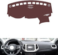 Leather Dashboard Cover Compatible with Jeep Compass 2017-2020，Dash Cover, Non-Slip Dash Cover, Dash mat Dashboard Cover, Interior Dash Covers