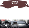 Leather Dashboard Cover Compatible with BMW X2（NO HUD、Speaker） 2016-2023,Dash Board Cover mat Anti-Slip Sun-Proof and dust-Proof(Brown)