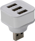3-Port USB Car Charging Extender Adapter for Vehicle Dash Mount, USB 2.0 Only Charging Hub, Gold/Silver/Black(Silver)