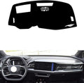 Leather Dashboard Cover Compatible with Audi Q4 e-tron（HUD） 2022-2024，Dash Cover（Black）