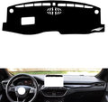 leather dashboard cover Compatible with FORD NEW Focus（ speakers、HUD） 2019-2022，dash cover（black）