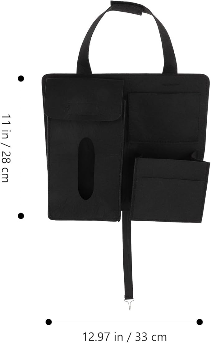 Felt Backseat Storage Bag 2Pcs Set Car Organizer Hanging Pouch Auto Seats Storage Pockets and Travel Use