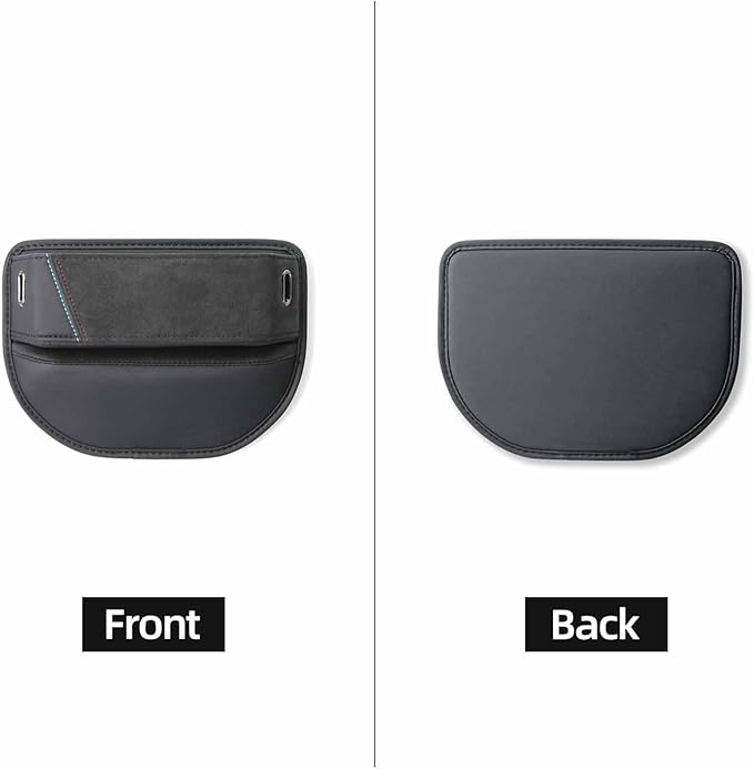 BETTERHUMZ Car Seat Gap Filler Organizer Compatible with BMW X1 E84 F48 X2 F39 X3 F25 G01 X4 F26 G02 X5 E70 F15 X6 E71 F16 for Alcantara Car Side Seat Storage Box Accessories (NAPA leather)