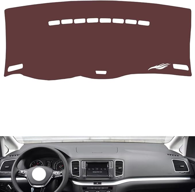 Leather Dashboard Cover Compatible with VW Sharan，Dash Cover, Non-Slip Dash Cover, Dash mat Dashboard Cover, Interior Dash Covers