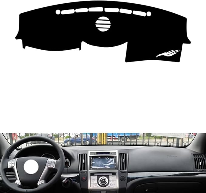 generic Leather Dashboard Cover Compatible with Hyundai Veracruz 2007-2012，Dash Cover（Black）