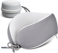 Letumalos Memory Foam Neck Pillow for Travel Adjustable Airplane Pillow 100 Percent Memory Foam Ergonomic Support for Sleeping on Flights Cars Office Home Use for Adults Men Women