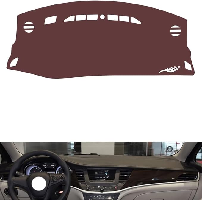 Leather Dashboard Cover Compatible with Buick Verano （Warning Light），Dash Cover, Non-Slip Dash Cover, Dash mat Dashboard Cover, Interior Dash Covers