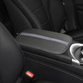 Car Armrest Seat Box Mat, PU Leather Center Console Cover, Universal Waterproof Car Interior Accessories, Arm Rest Box Protector Cushion Pad for Most Vehicle (Grey)