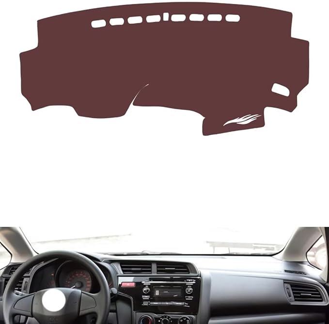 Leather Dashboard Cover Compatible with Honda Fit 2014-2020，Dash Cover, Non-Slip Dash Cover, Dash mat Dashboard Cover, Interior Dash Covers