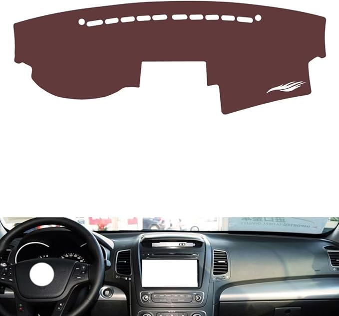 Leather Dashboard Cover Compatible with KIA Sorento (no Speaker) 2013-2014，Dash Cover, Non-Slip Dash Cover, Dash mat Dashboard Cover, Interior Dash Covers