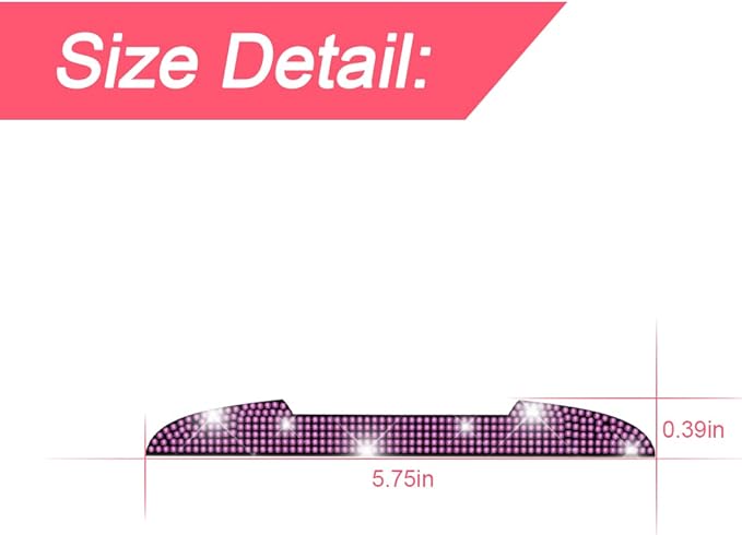 4 PCS Bling Rhinestone Car Door Handle Scratch Protector, Universal for All Cars, Vehicles, SUVs, Car Side Rearview Mirror, Car Door Edge Guard, Car Exterior Accessories for Women Men (Purple)