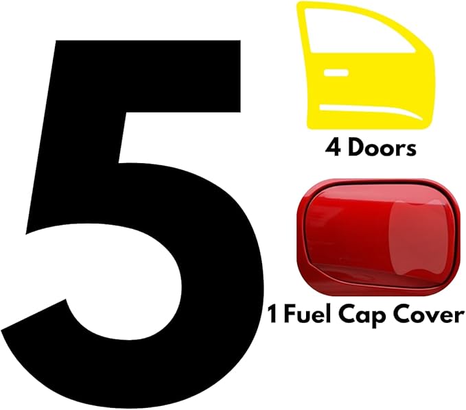 3M-5 Pack Car Accessories Car Cover Door Handle Cup Protector Clear Film | Self-Healing Paint Protection Decal Anti Scratch Guard | Universal Fit Vehicles, SUV, Truck Upromax