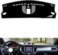 Leather Dashboard Cover Compatible with Porsche macann（Compass） 2014-2026，Dash Cover（Black）