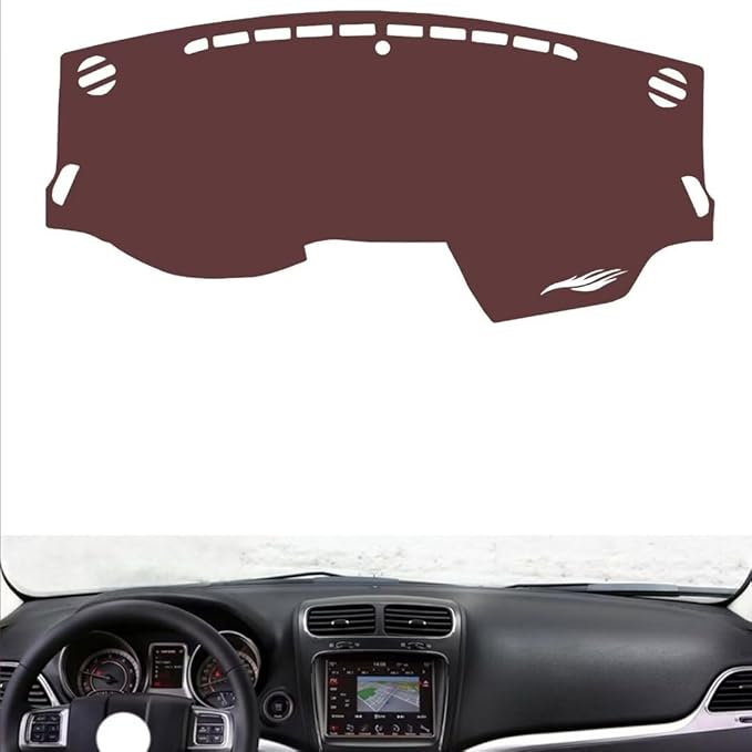 Leather Dashboard Cover Compatible with FiatFiat Freemont，Dash Cover, Non-Slip Dash Cover, Dash mat Dashboard Cover, Interior Dash Covers
