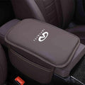 Car Armrest Box Pad for Infiniti QX60/Q50L/QX50/QX55/Q60 Leather Car Armrest Box Cushion Waterproof Center Console Mat Armrest Mat Armrest Cover Accessories,Coffee-with Storage Bag