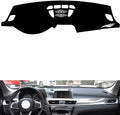 leather dashboard cover Compatible with BMW X2（NO HUD、speaker） 2016-2023，dash cover（black）