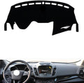 leather dashboard cover Compatible with FORD Kuga (four wheel drive，no speakers 2013-2018，dash cover（black）