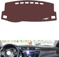 Leather Dashboard Cover Compatible with Toyota Levin 2014-2018,Dash Board Cover mat Anti-Slip Sun-Proof and dust-Proof(Brown)