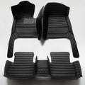 Custom Fit Car Floor Mats for Most Cars, SUVs, Trucks - Waterproof PU Leather All-Weather Floor Liners - Durable Anti-Slip Interior Car Accessories to Protect Vehicle Floors (All with Black)