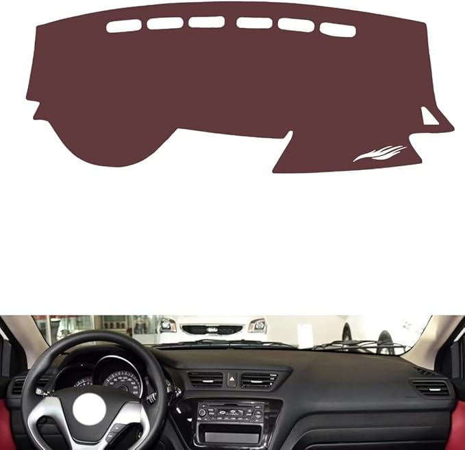 Leather Dashboard Cover Compatible with KIA K2 2011-2015，Dash Cover, Non-Slip Dash Cover, Dash mat Dashboard Cover, Interior Dash Covers