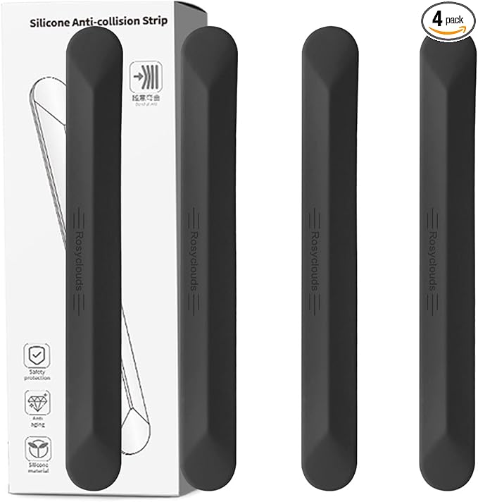 muekzu Silicone Car Door Edge Guard Trim Molding Crash Scratch Protector Scratch Guard for Car,Sedans,Truck,SUV 4PCS (Black)