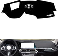 leather dashboard cover Compatible with BMW X6（HUD） 2020-2022，dash cover（black）