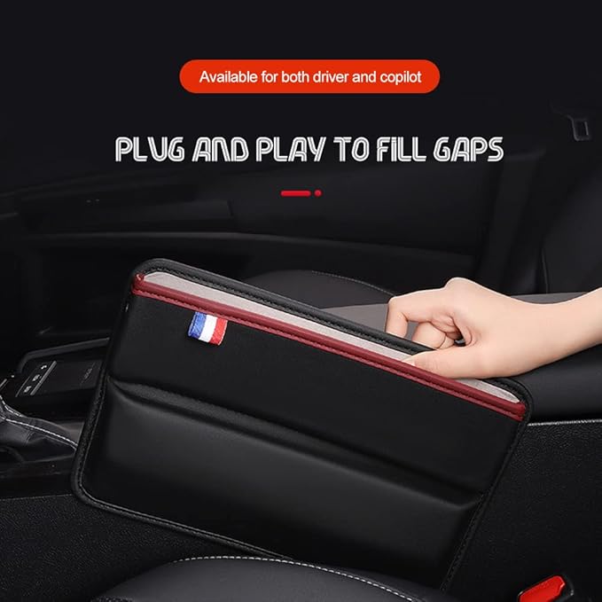 ASUBHA Car Seat Gap Filler Organizer, Car Seat Storage, Center Console Organizer with Card Slots, Automotive Interior Accessories in Between Cars Seat Catcher for Phone, Keys and Small Items