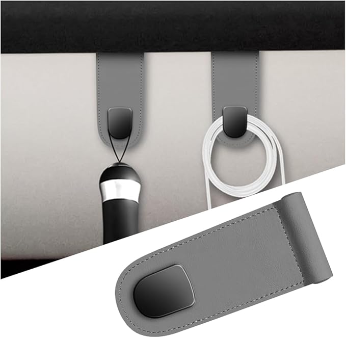 Mandark Car Co-Pilot Glovebox Hooks, Anti-Scratch Auto Co-Pilot Glove Box Hanger, Vehicle Interior Storage Organizer Accessories for Handbags Purses Coats, Universal for RV, SUV, Truck (Gray-1)