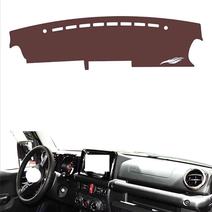 Leather Dashboard Cover Compatible with Suzuki Jimny 2019-2024 ，Dash Cover, Non-Slip Dash Cover, Dash mat Dashboard Cover, Interior Dash Covers