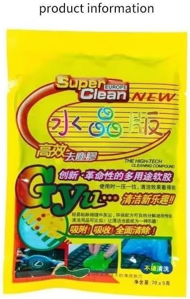 Reusable Car Cleaning Gel Slime Putty - Strong Adhesive Dust Cleaner for Auto Vents, Interior, Keyboards & Electronics