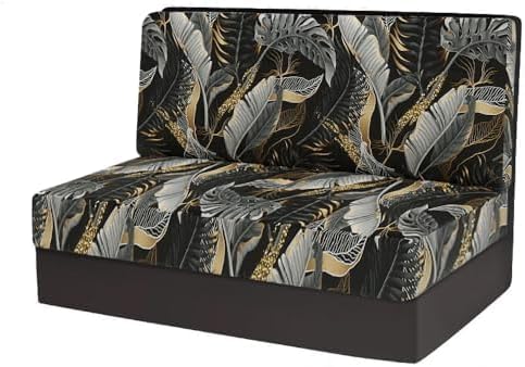 Stretch Rv Dinette Cushion Covers,2 Seat Rv Seat Covers with 1 Backrest & 1 Bench Covers,RV Cushion Couch Covers Dinette Both Seats for RV Camper (Plant 4, 2 Backrest & 2 Bench Covers)