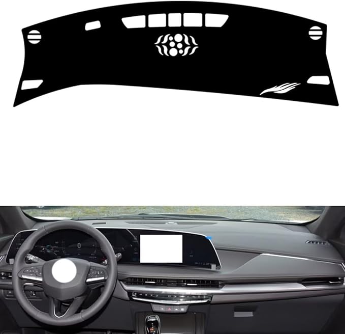 leather dashboard cover Compatible with Cadillac XT4 2024，dash cover（black）