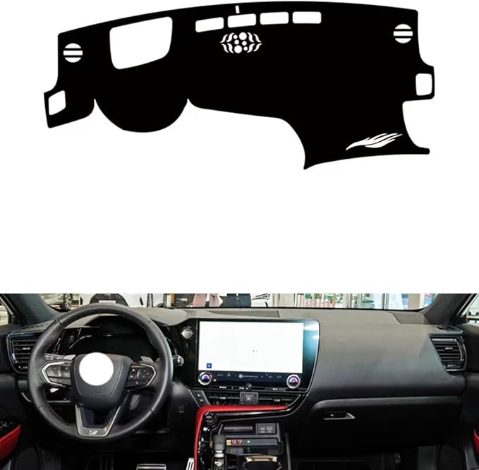 leather dashboard cover Compatible with LEX NX (HUD 2022-2024，dash cover（black）