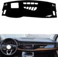 Leather Dashboard Cover Compatible with Audi Q7 (HUD 23-2025，Dash Cover（Black）