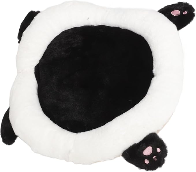 Cute Panda Car Seat Cushion Lumbar Support for Elderly Truck Drivers Comfortable Plush Seat Pad for Gamers