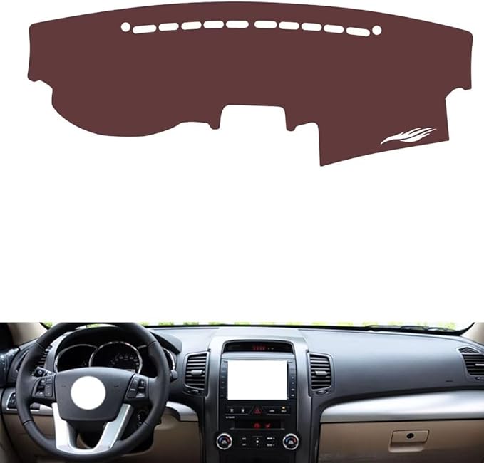 Leather Dashboard Cover Compatible with KIA Sorento (no Speaker) 2009-2012，Dash Cover, Non-Slip Dash Cover, Dash mat Dashboard Cover, Interior Dash Covers