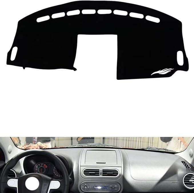leather dashboard cover Compatible with MG MG3 2010-2016，dash cover（black）