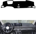 leather dashboard cover Compatible with HONDA Accord Ⅺ (HUD，dash cover（black）