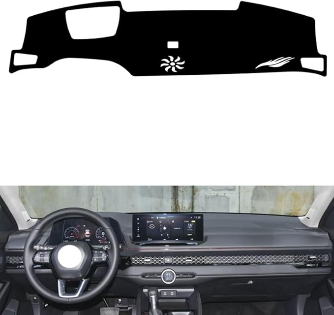 leather dashboard cover Compatible with HONDA Accord Ⅺ (HUD，dash cover（black）