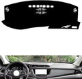 Leather Dashboard Cover Compatible with Cadillac XT6（No Warning Light） 2020-2025，Dash Cover（Black）