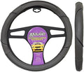 Majic Slip-On Steering Wheel Cover with Sports Line Design, Large - 1 Ea. (Gray/Black)