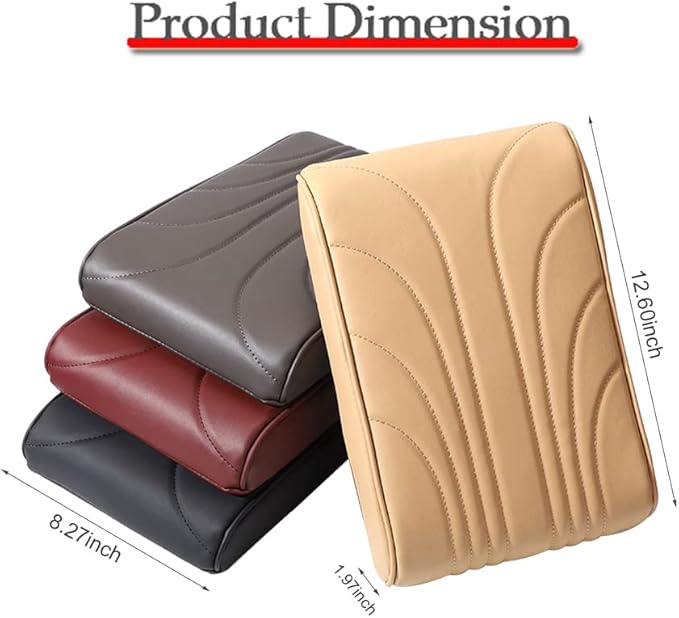 DURASIKO Upgraded Car Center Console Pad,Elbow Rest Pillow,PU Leather Armrest Cushion, Relieve Arm Fatigue,Great for Long-time Driving,Universal Car Armrest Seat Box Cover Protector for Most Vehicles